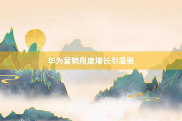 华为营销用度增长引温雅